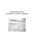 La difesa delle lavoratrici: una redazione di combattentidi Marina CattaneoFondazione Anna Kuliscioff