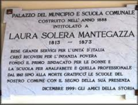 Targa a Laura Solera Mantegazza